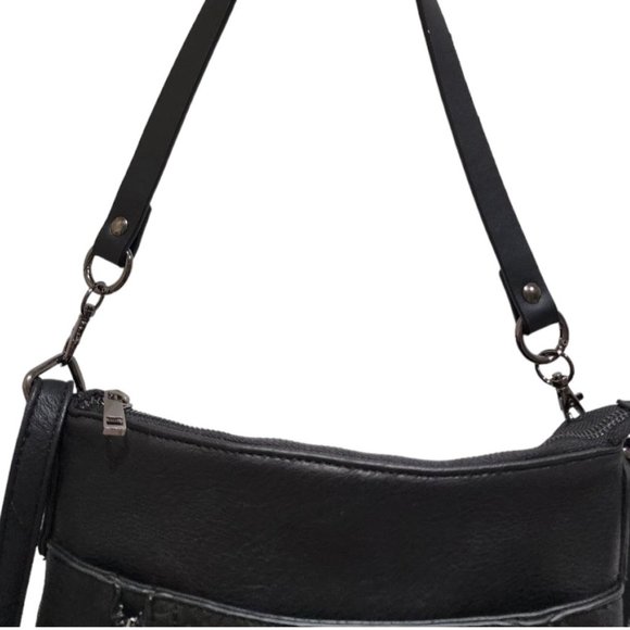 Peter Nygard Women's Leather Black Shoulder Bag - Picture 7 of 13
